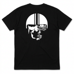 Black T-shirt back with white background