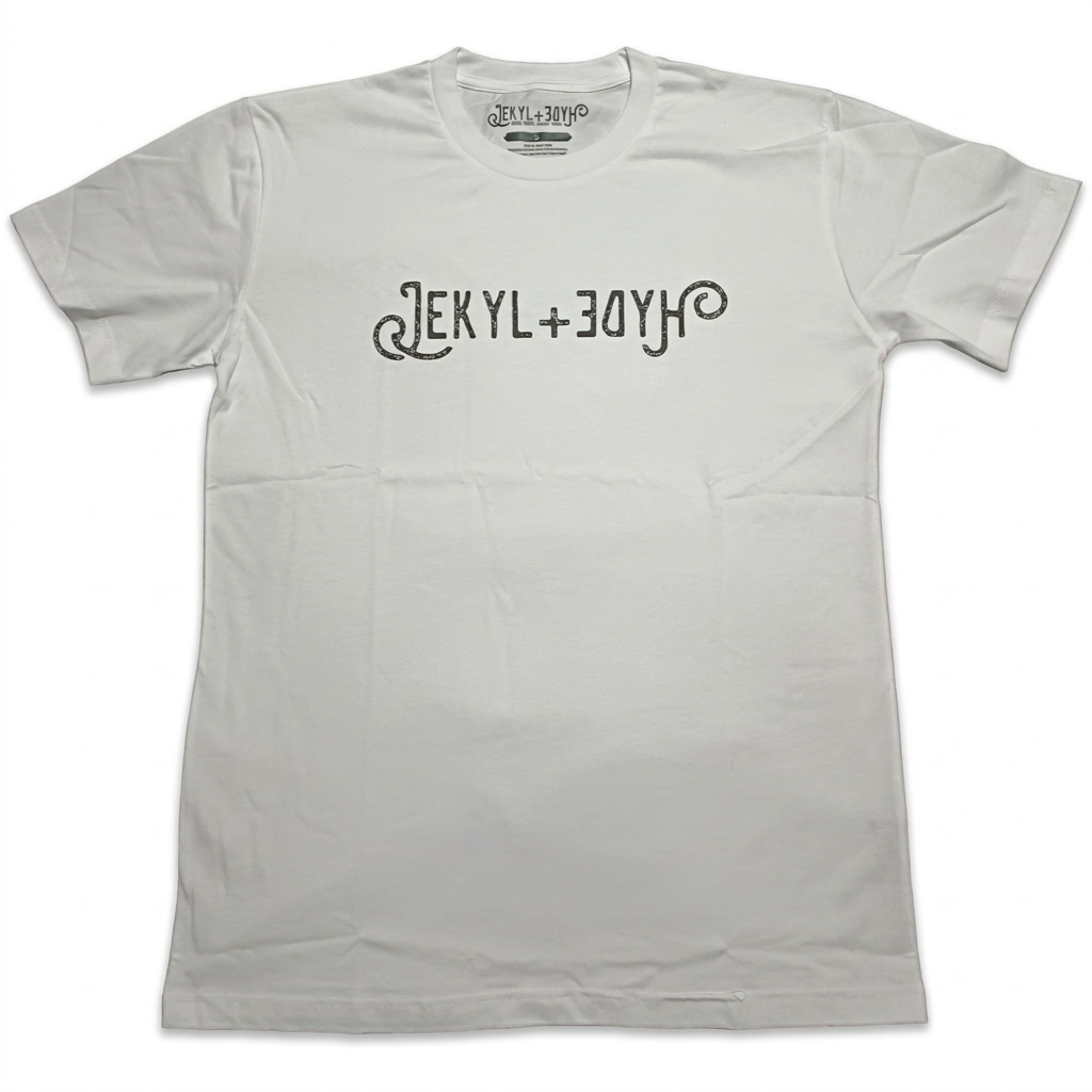 White T-shirt front with white background